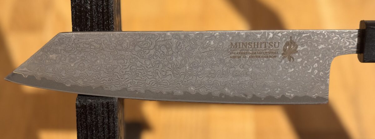 Minshitsu Oriental Star - Black Kokkekniv / Kirisuke 20 cm Damascus Stål - Bilde 3