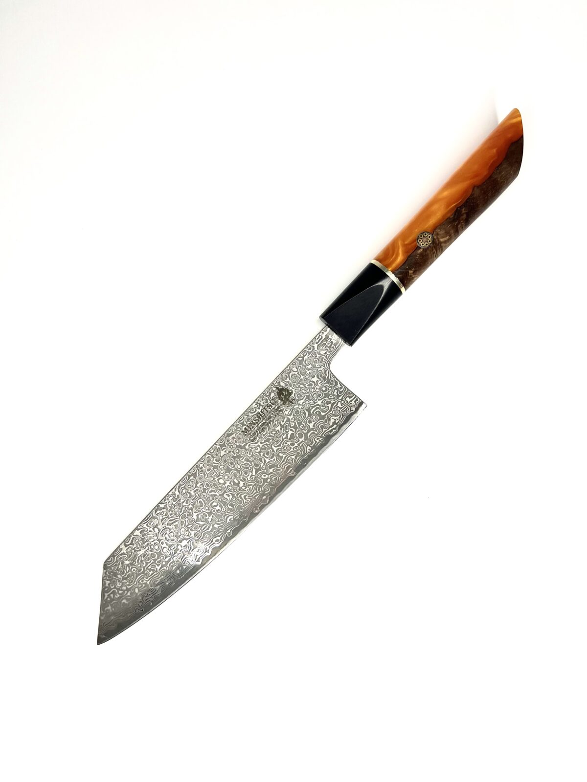 Minshitsu Oriental - Orange Star Kokkekniv - Kirisuke 20 cm Damascus Stål