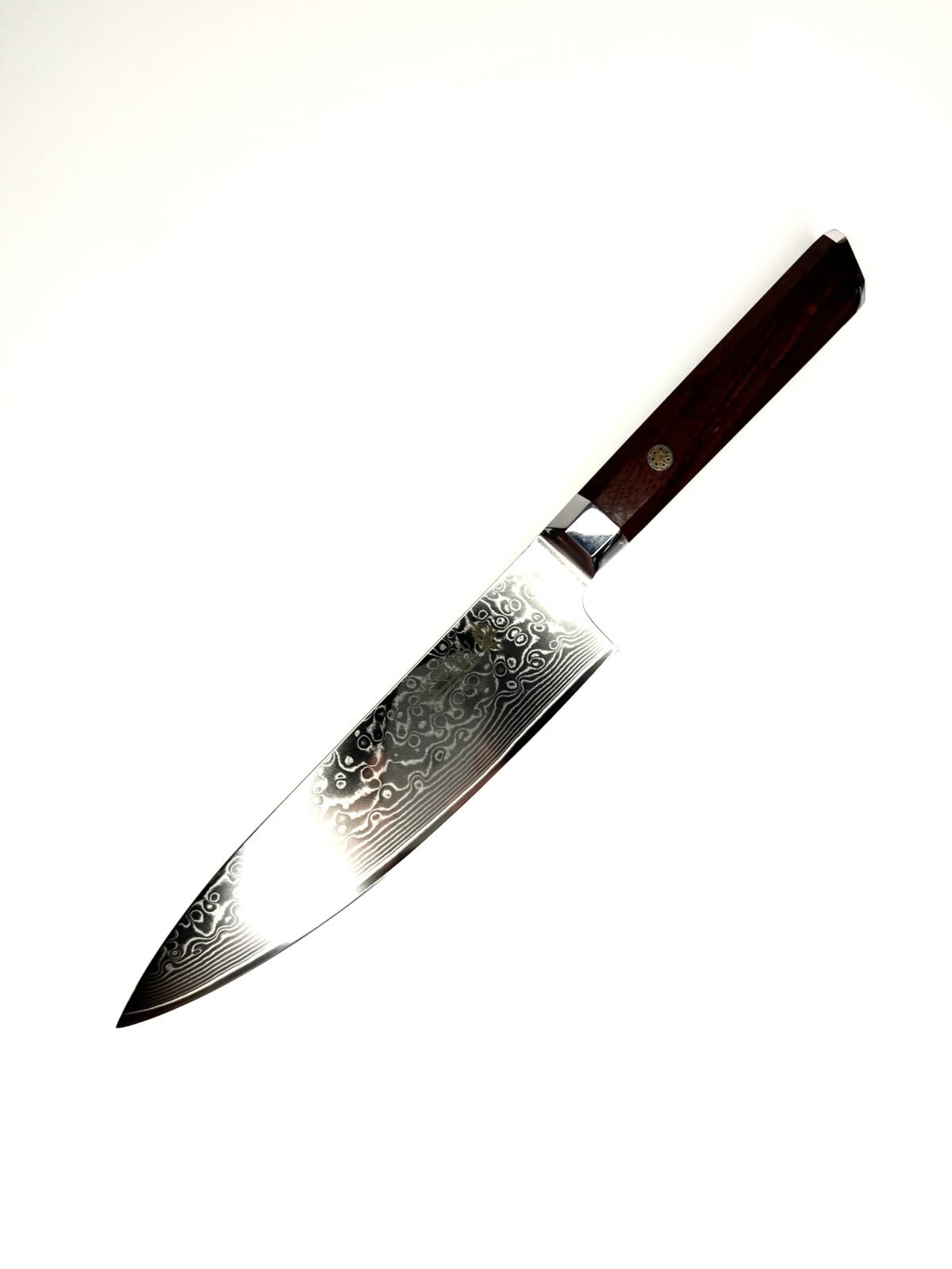 Minshitsu Brown Waves Kokkekniv 20 cm Damascus Stål