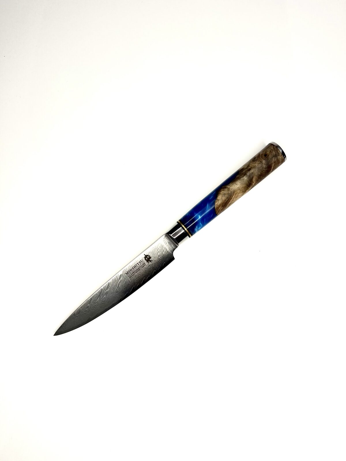 Minshitsu Blue Ocean Utility Kniv Damascus 12 cm