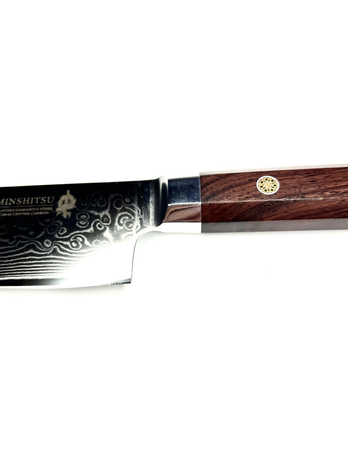 Minshitsu Brown Waves Kokkekniv 20 cm Damascus Stål - Bilde 4