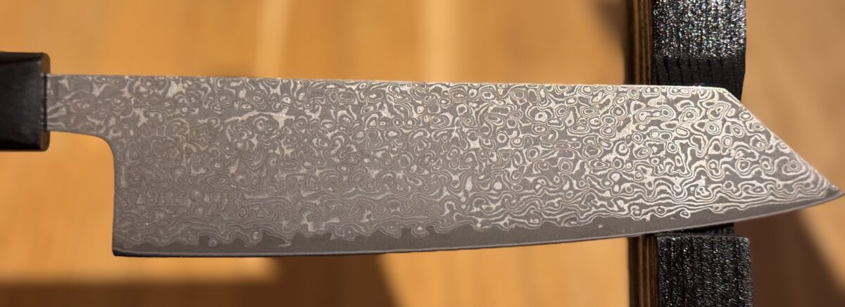 Minshitsu Oriental Star - Black Kokkekniv / Kirisuke 20 cm Damascus Stål - Bilde 3